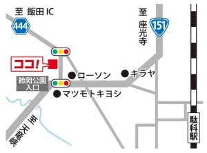 たちばな飯田店マップ　飯田市駄科